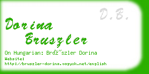 dorina bruszler business card